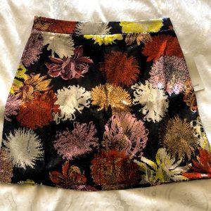 Sequin Floral Mini Skirt